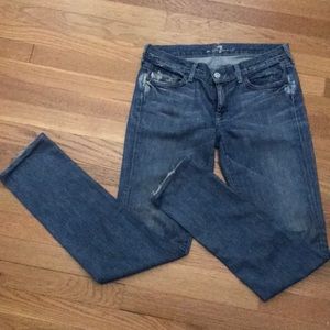 7 for all mankind light wash denim jeans sz28